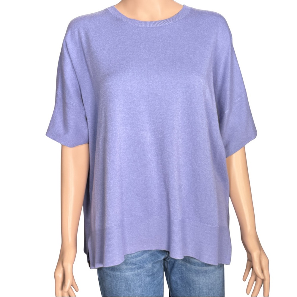 Splendid Periwinkle‎ Oversized Short Sleeve Knit Top – Size M